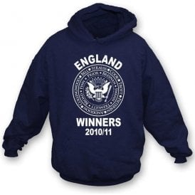 England Ashes Winners 2010/11 (Ramones Style) Hooded Sweatshirt