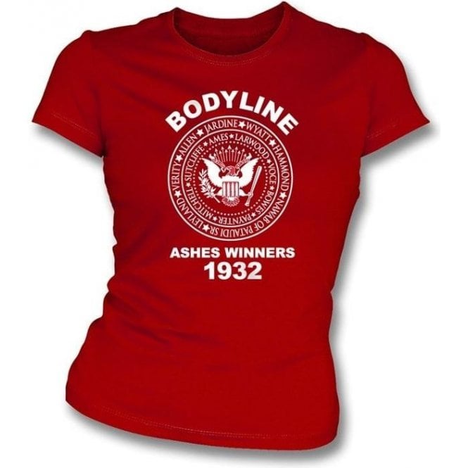 England Bodyline Ashes Winners 1932 Ladies Slimfit T-shirt
