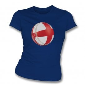England Cricket Ball Womens Slim Fit T-Shirt