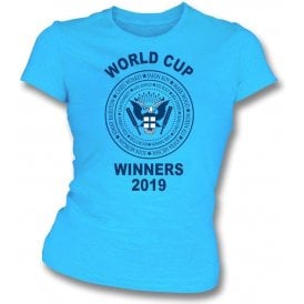 England Cricket World Cup Winners 2019 (Ramones Style) Womens Slim Fit T-Shirt
