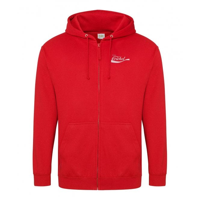 Enjoy Cricket Embroidered Left Breast Logo Zip Hooded Sweatshirt