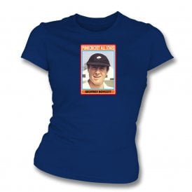 Geoffrey Boycott Retro Sticker Womens Slim Fit T-Shirt