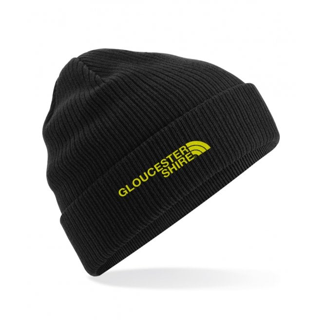 Gloucestershire Region Embroidered Organic Cotton Beanie