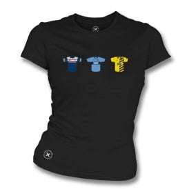 Gloucestershire Retro Cricket Kits (True Colours Collab) Organic Womens Slim Fit T-Shirt