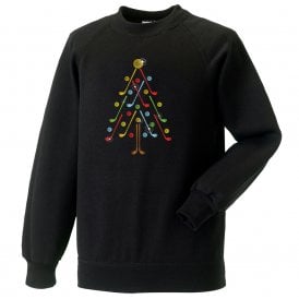 Golf Clubs & Balls Christmas Tree Kids Christmas Jumper