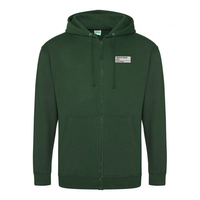 Grace Road LE2 (Leicestershire) Embroidered Left Breast Logo Zip Hooded Sweatshirt