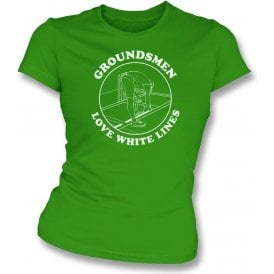 Groundsmen Love White Lines Womens Slim Fit T-Shirt