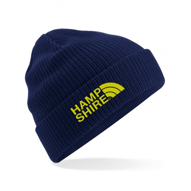 Hampshire Region Embroidered Organic Cotton Beanie