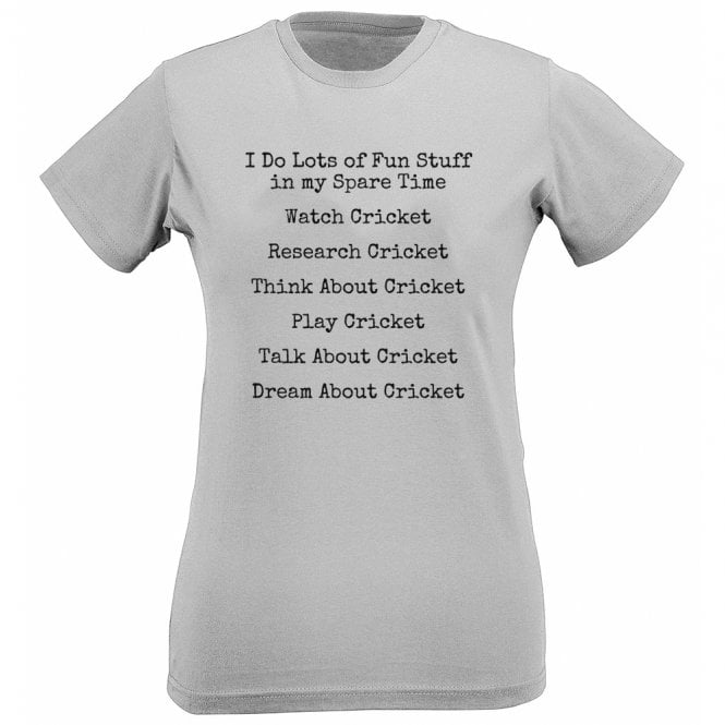 I Do Lots Of Fun Stuff Womens Slim Fit T-Shirt