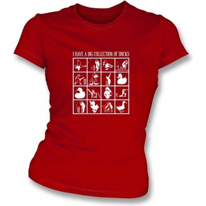 I Have A Big Collection Of Ducks Womens Slimfit T-Shirt