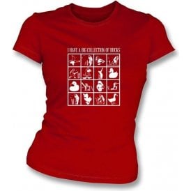 I Have A Big Collection Of Ducks Womens Slimfit T-Shirt