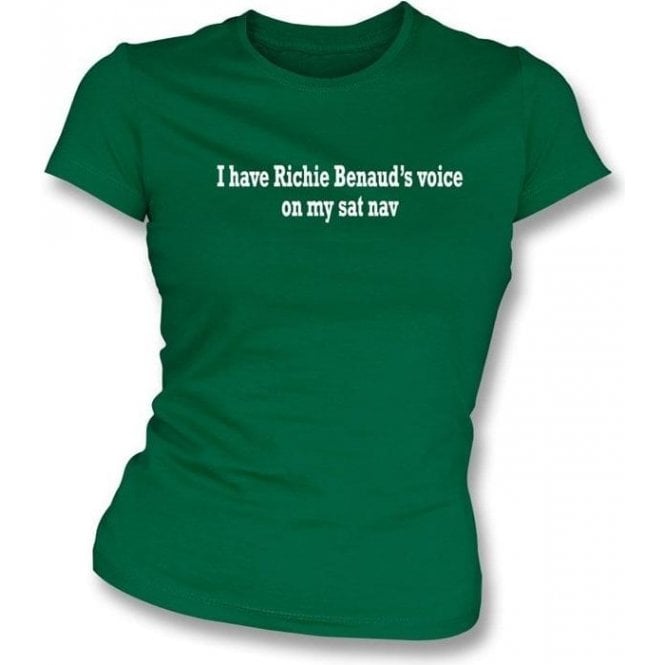 I Have Richie Benaud's Voice On My Sat Nav Womens Slimfit T-Shirt