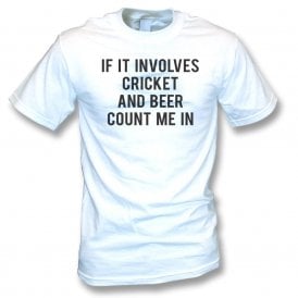 If It Involves Cricket & Beer Count Me In Organic T-Shirt