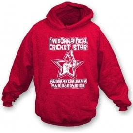 I'm Gonna Be A Cricket Star Childrens Hooded Sweatshirt