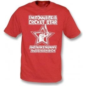 I'm Gonna Be A Cricket Star Childrens T-shirt