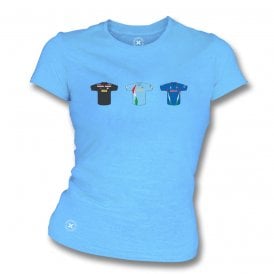 India Retro Cricket Kits (True Colours Collab) Organic Womens Slim Fit T-Shirt