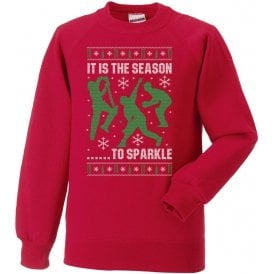 It Is The Season To Sparkle Kids Christmas Jumper
