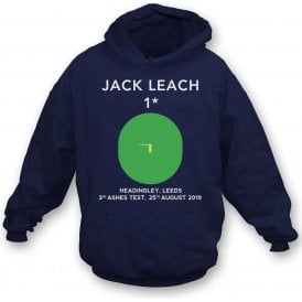 Jack Leach 1 Not Out (Headingley 2019) Hooded Sweatshirt
