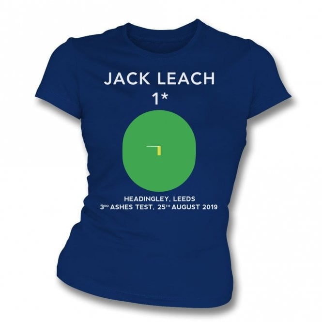 Jack Leach 1 Not Out (Headingley 2019) Organic Womens Slim Fit T-Shirt