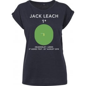 Jack Leach 1 Not Out (Headingley 2019) Womens Extended Shoulder T-Shirt