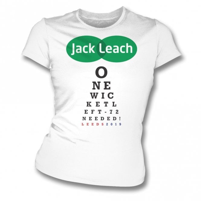 Jack Leach Eye Test Chart Organic Womens Slim Fit T-Shirt