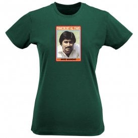 Javed Miandad Retro Sticker Womens Slim Fit T-Shirt