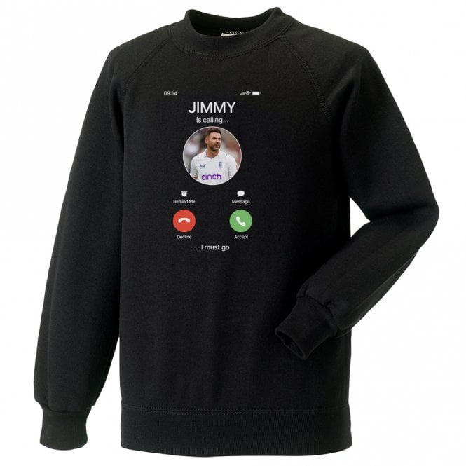 Jimmy Anderson Is Calling... (England Influenced) Kids Sweatshirt