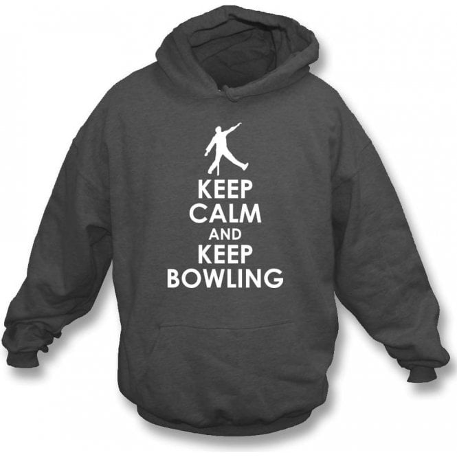Keep Calm And Keep Bowling Kids Hooded Sweatshirt