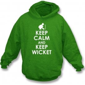 Keep Calm And Keep Wicket Kids Hooded Sweatshirt