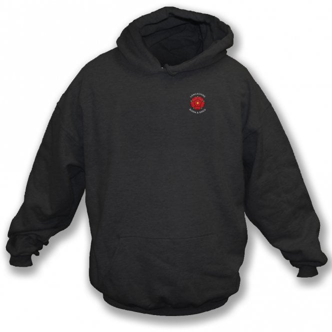Lancashire Born & Bred Embroidered Left Breast Logo Hooded Sweatshirt
