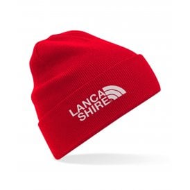 Lancashire Region Embroidered Organic Cotton Beanie