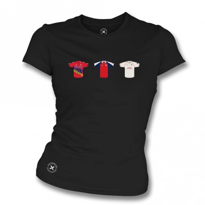 Lancashire Retro Cricket Kits (True Colours Collab) Organic Womens Slim Fit T-Shirt