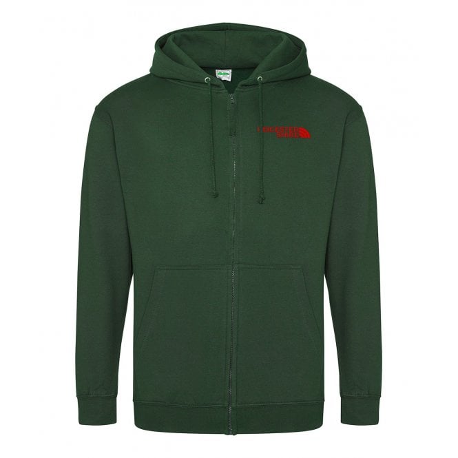 Leicestershire Region Embroidered Left Breast Logo Zip Hooded Sweatshirt