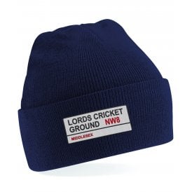 Lords Cricket Ground NW8 (Middlesex) Embroidered Kids Beanie