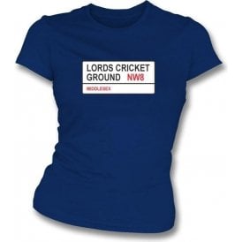 Lords Cricket Ground NW8 Women's Slim Fit T-shirt (Middlesex)