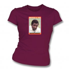 Malcolm Marshall Retro Sticker Womens Slim Fit T-Shirt