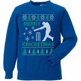 Merry Cricketmas Kids Christmas Jumper