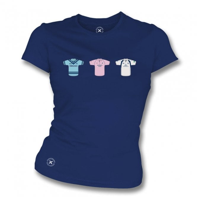 Middlesex Retro Cricket Kits (True Colours Collab) Organic Womens Slim Fit T-Shirt