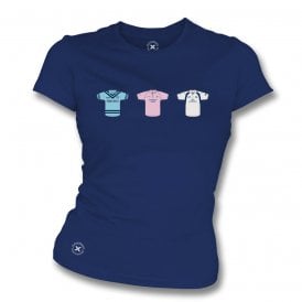 Middlesex Retro Cricket Kits (True Colours Collab) Organic Womens Slim Fit T-Shirt