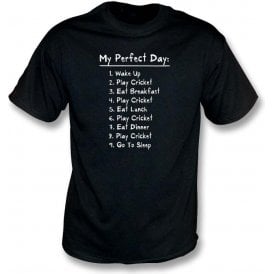 My Perfect Day: Play Cricket Kids T-Shirt