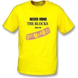Never Mind The Blocks (Sex Pistols Pastiche) T-shirt