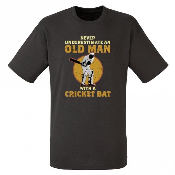 Never Underestimate An Old Man With A Cricket Bat Organic T-Shirt