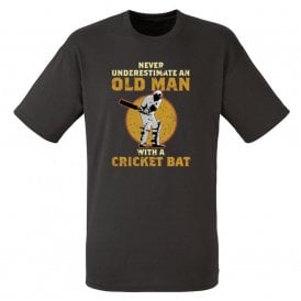 Never Underestimate An Old Man With A Cricket Bat Organic T-Shirt