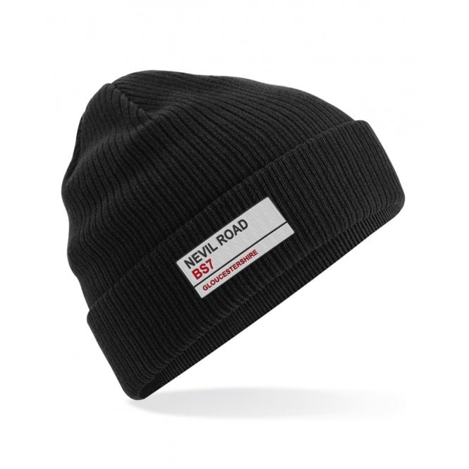 Nevil Road BS7 (Gloucestershire) Embroidered Organic Cotton Beanie