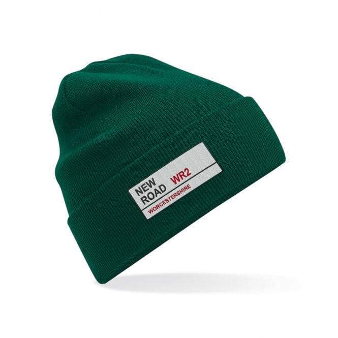 New Road WR2 (Worcestershire) Embroidered Organic Cotton Beanie
