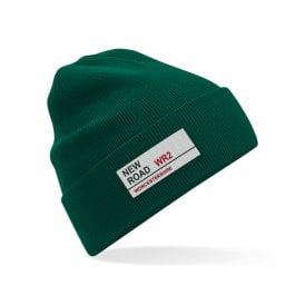 New Road WR2 (Worcestershire) Embroidered Organic Cotton Beanie