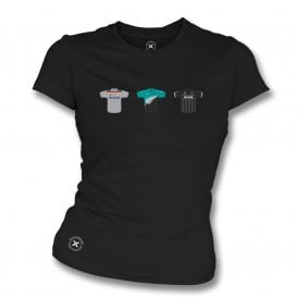 New Zealand Retro Cricket Kits (True Colours Collab) Organic Womens Slim Fit T-Shirt