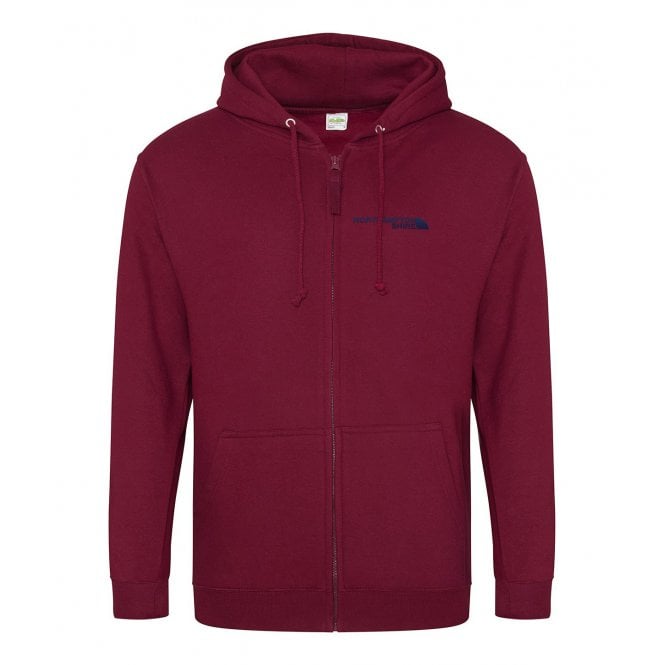 Northamptonshire Region Embroidered Left Breast Logo Zip Hooded Sweatshirt