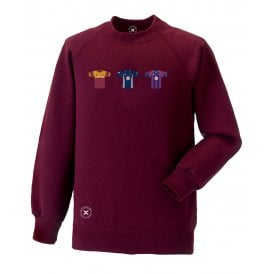 Northamptonshire Retro Cricket Kits (True Colours Collab) Organic Sweatshirt