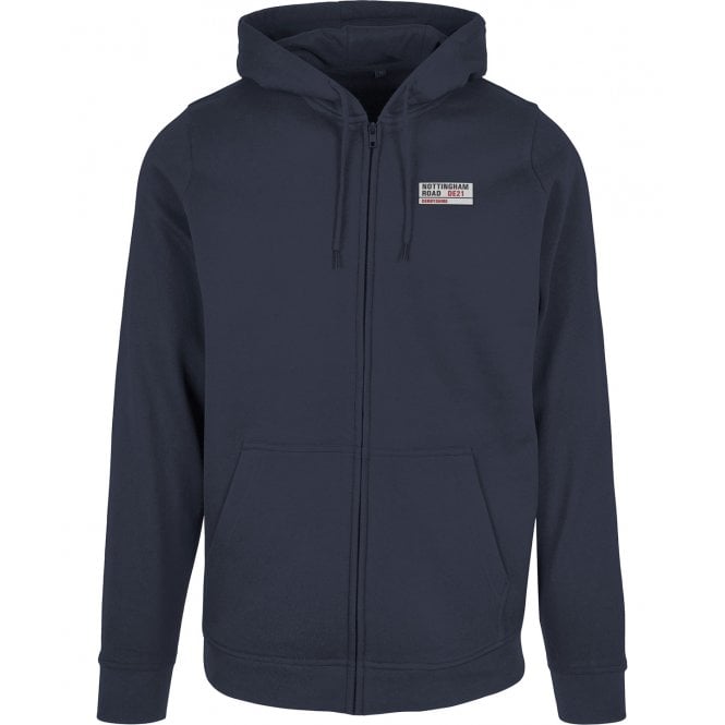 Nottingham Road DE21 (Derbyshire) Embroidered Left Breast Logo Zip Hooded Sweatshirt